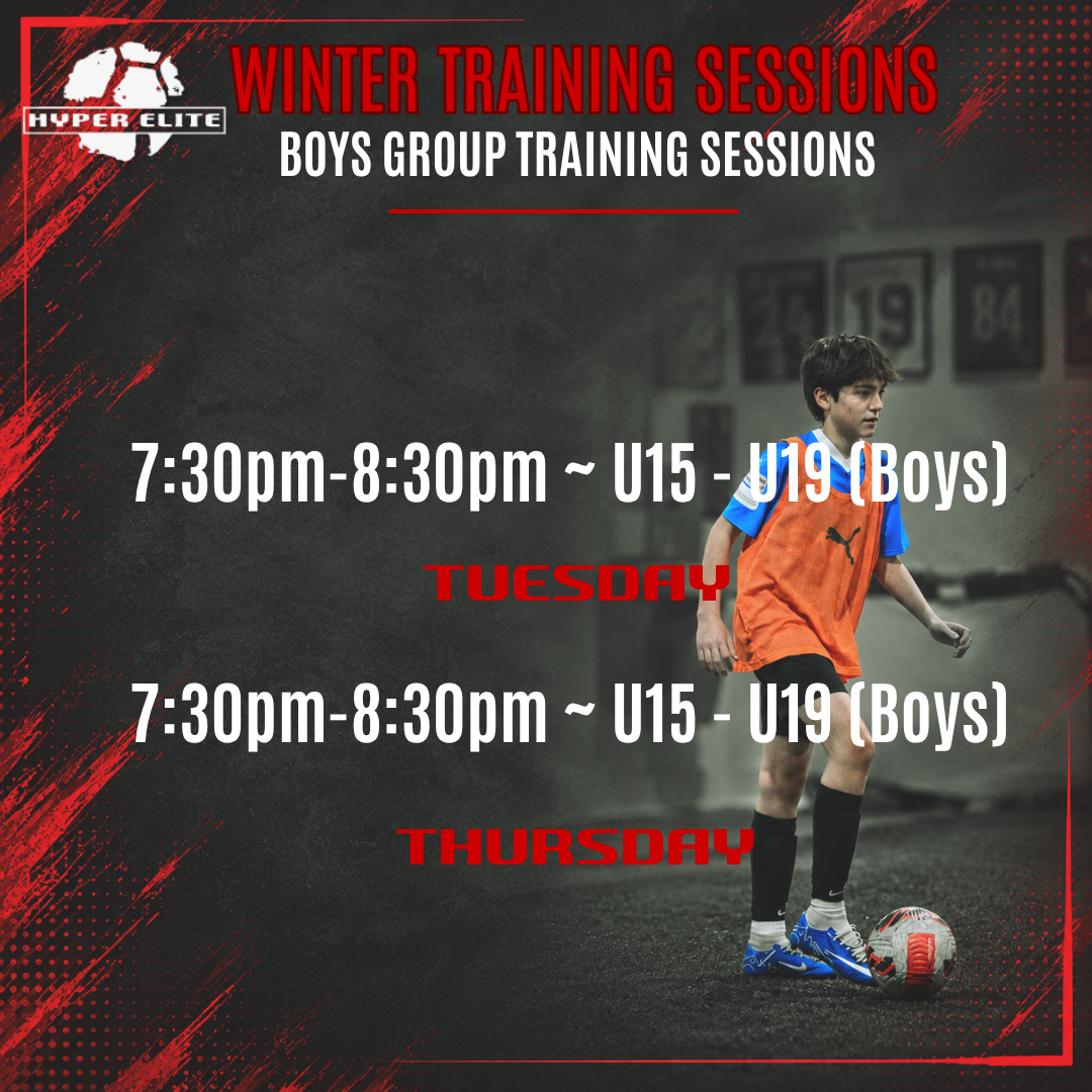 Winter Group Training: Boys U15 - U19